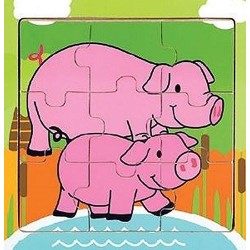 Holz-Puzzle Schwein